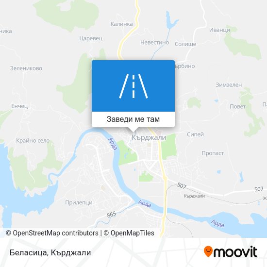Беласица карта