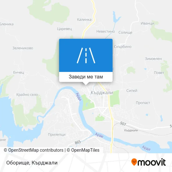 Оборище карта