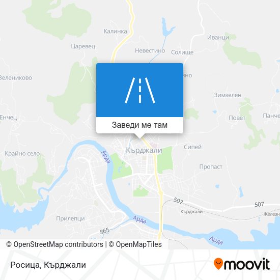 Росица карта