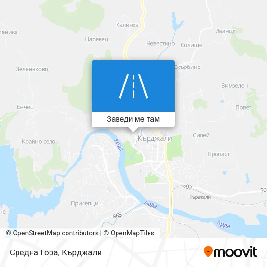 Средна Гора карта