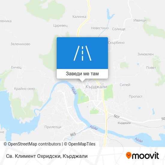 Св. Климент Охридски карта
