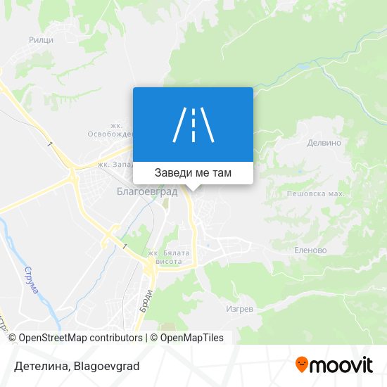 Детелина карта