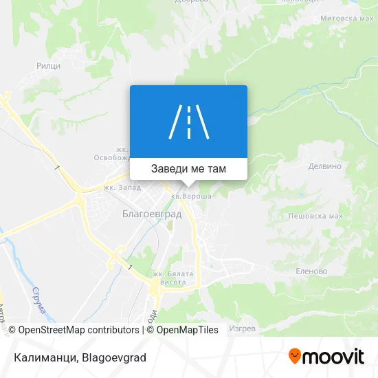 Калиманци карта