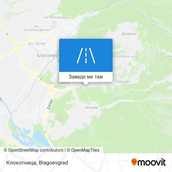 Клокотница карта
