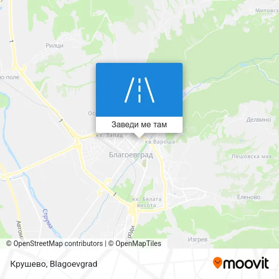 Крушево карта