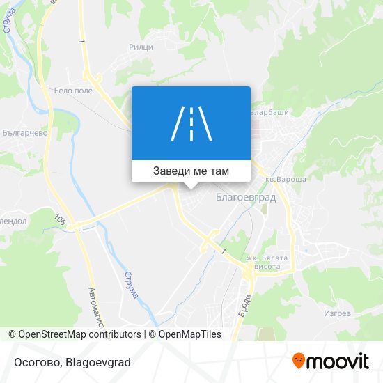 Осогово карта