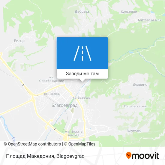 Площад Македония карта