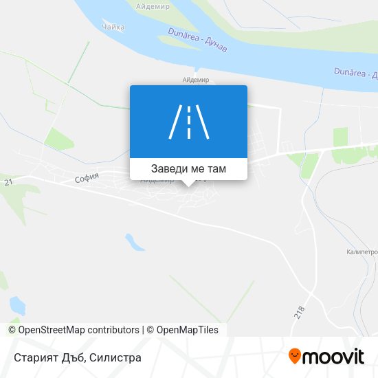 Старият Дъб карта