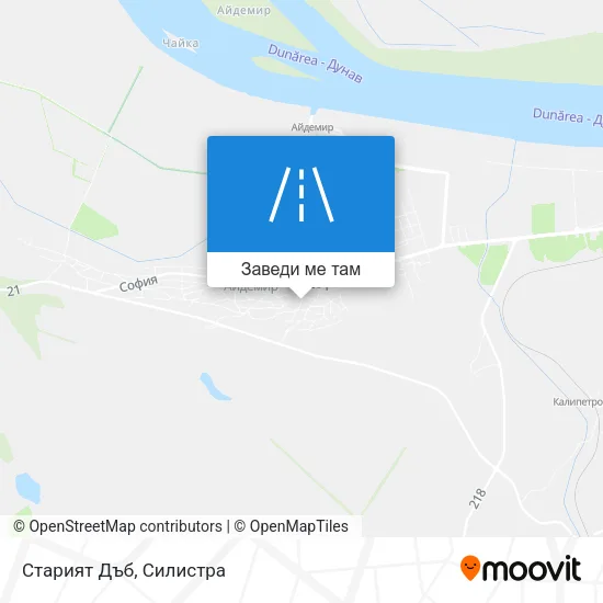 Старият Дъб карта