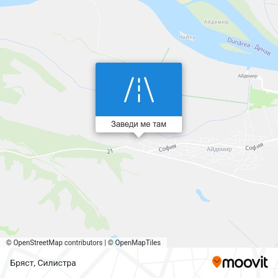 Бряст карта