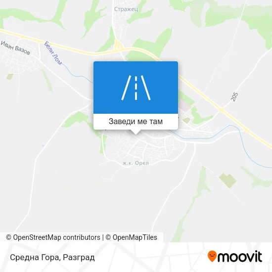 Средна Гора карта