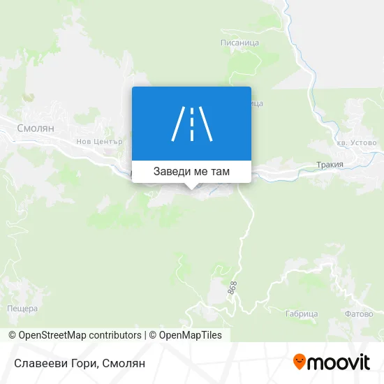 Славееви Гори карта