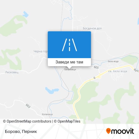 Борово карта