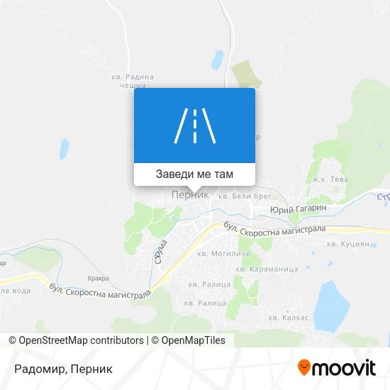 Радомир карта