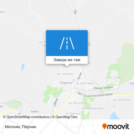 Мелник карта