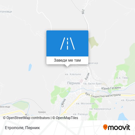 Етрополе карта