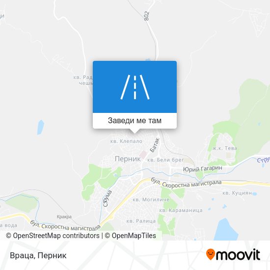 Враца карта