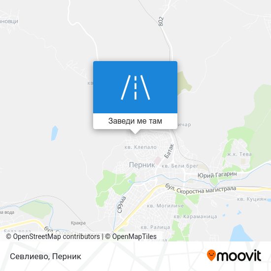 Севлиево карта