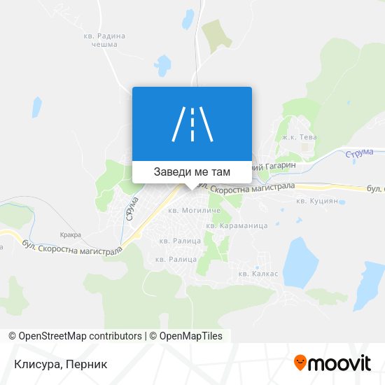 Клисура карта