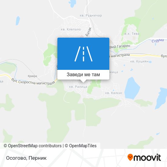 Осогово карта