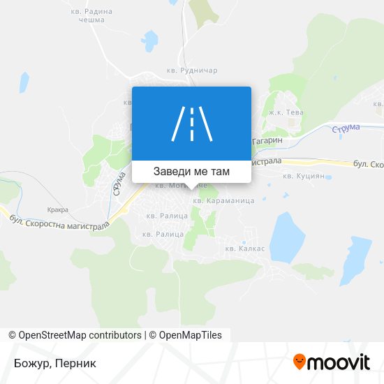 Божур карта