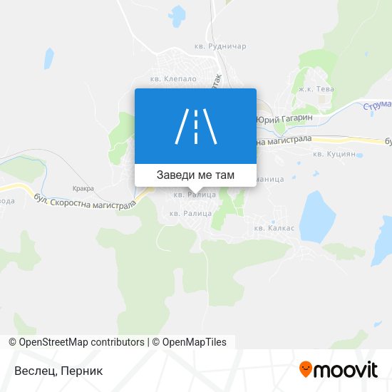 Веслец карта