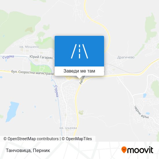 Танчовица карта