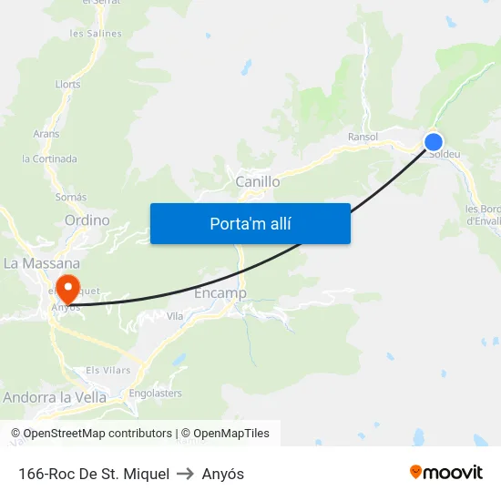 166-Roc De St. Miquel to Anyós map