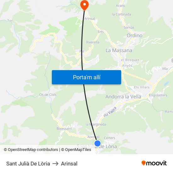 Sant Julià De Lòria to Sant Julià De Lòria map