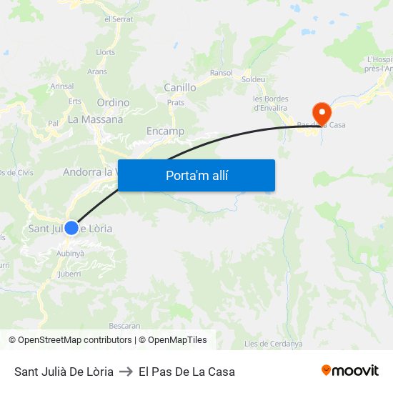 Sant Julià De Lòria to Sant Julià De Lòria map