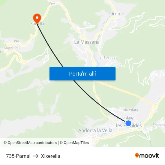 735-Parnal to Xixerella map