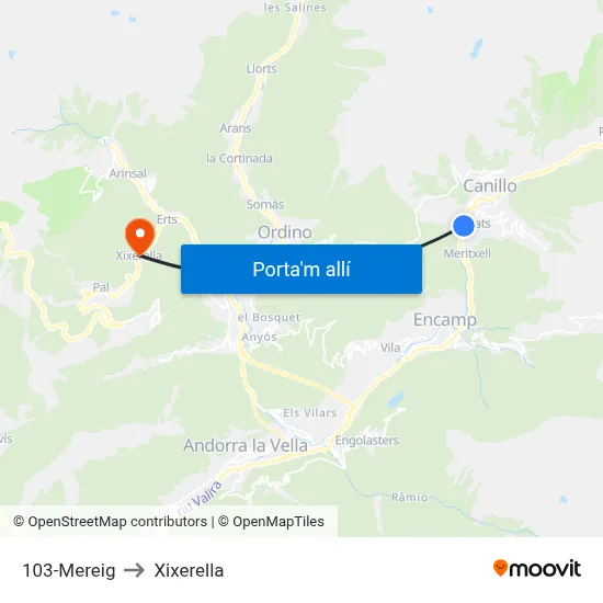 103-Mereig to Xixerella map