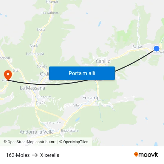 162-Moles to Xixerella map