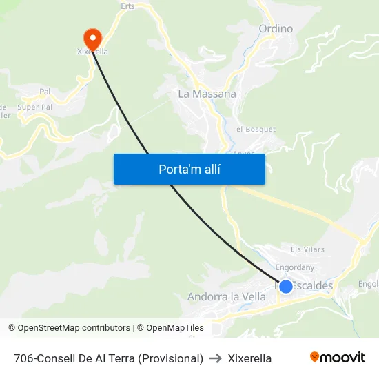 706-Consell De Al Terra (Provisional) to Xixerella map