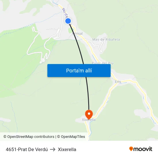 4651-Prat De Verdú to Xixerella map