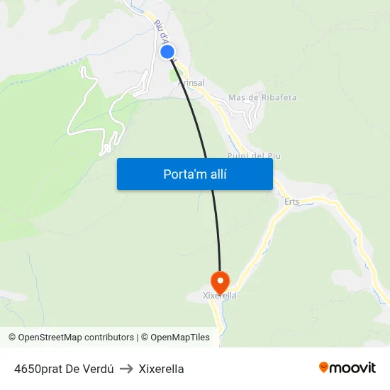 4650prat De Verdú to Xixerella map