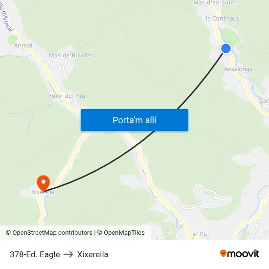 378-Ed. Eagle to Xixerella map