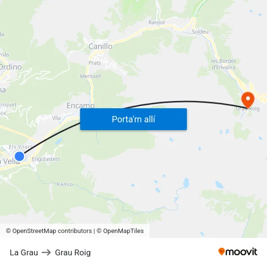 733-La Grau to Grau Roig map