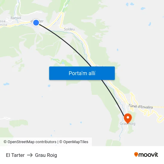 151-El Tarter to Grau Roig map