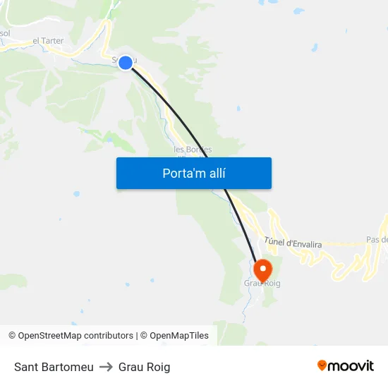 173-Sant Bartomeu to Grau Roig map