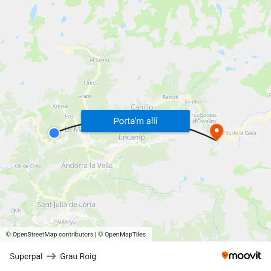 Superpal to Grau Roig map