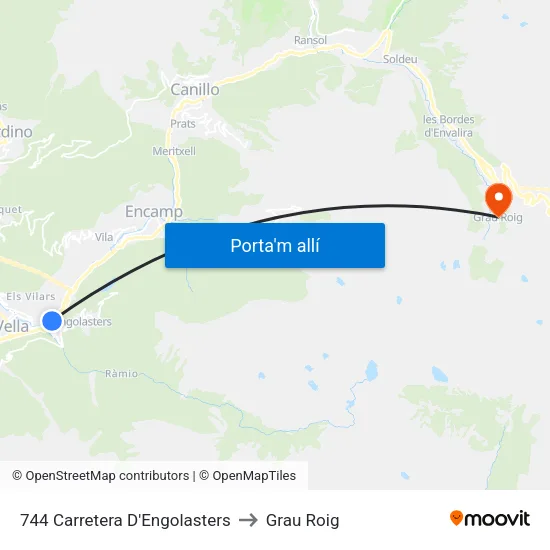 744-Carretera D'Engolasters to Grau Roig map