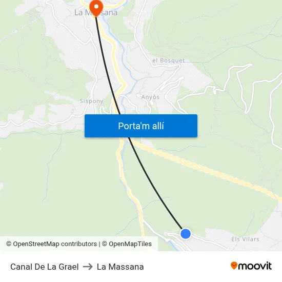 Canal De La Grael to La Massana map
