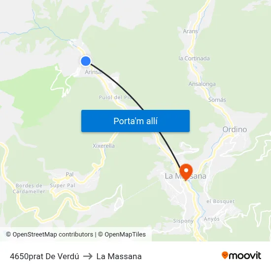 4650prat De Verdú to La Massana map
