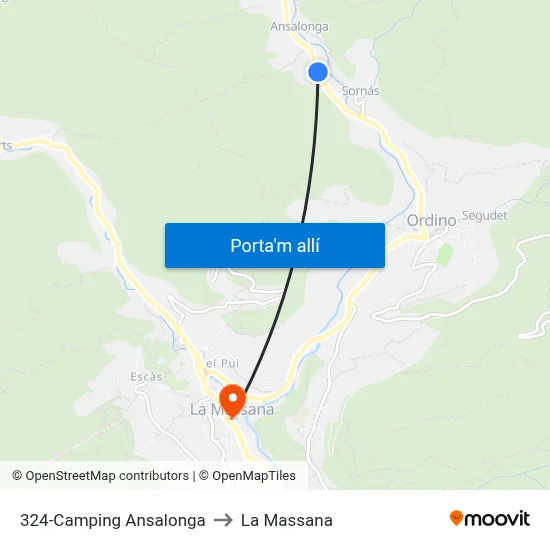 324-Camping Ansalonga to La Massana map