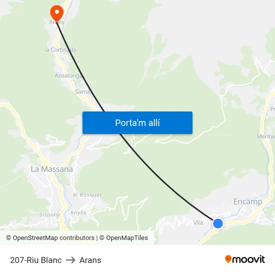 207-Riu Blanc to Arans map