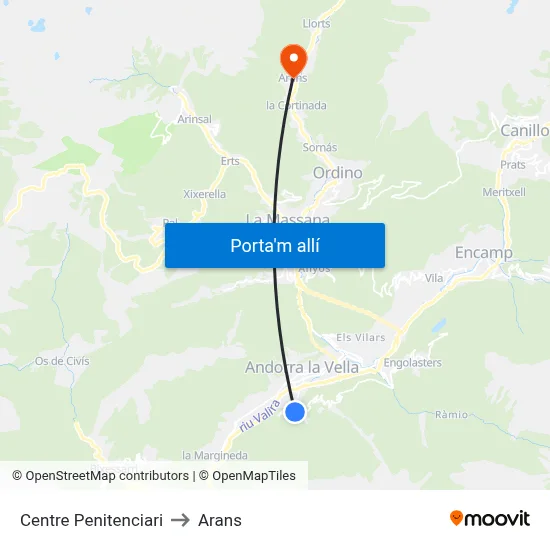 Centre Penitenciari to Arans map