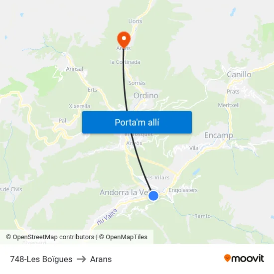 748-Les Boïgues to Arans map