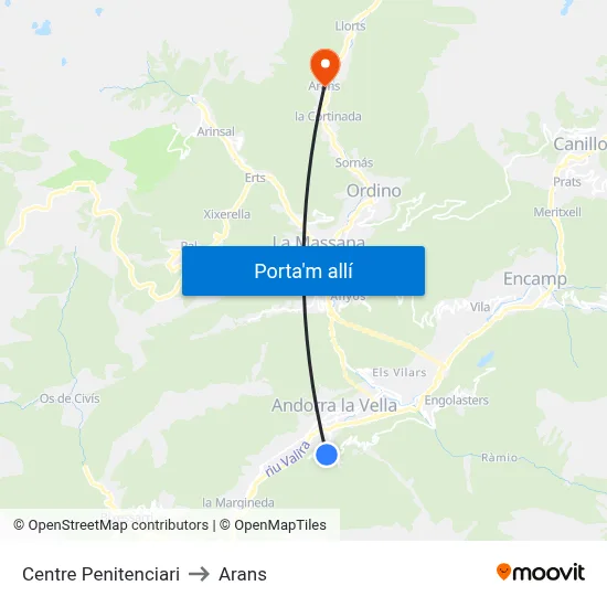 Centre Penitenciari to Arans map