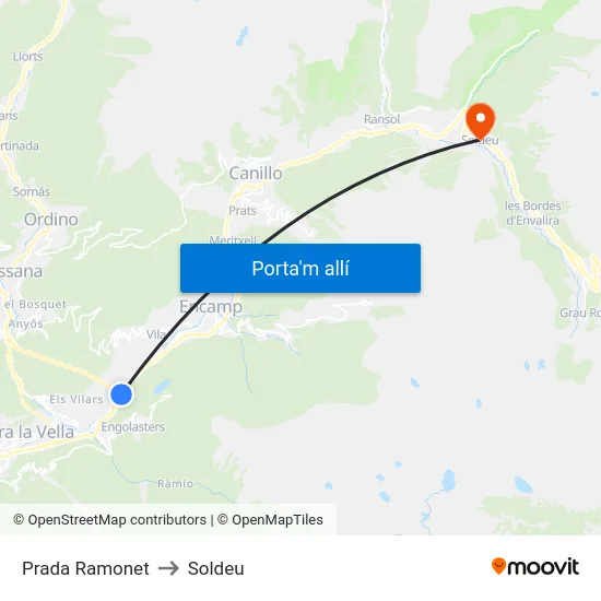 231-Prada Ramonet to Soldeu map